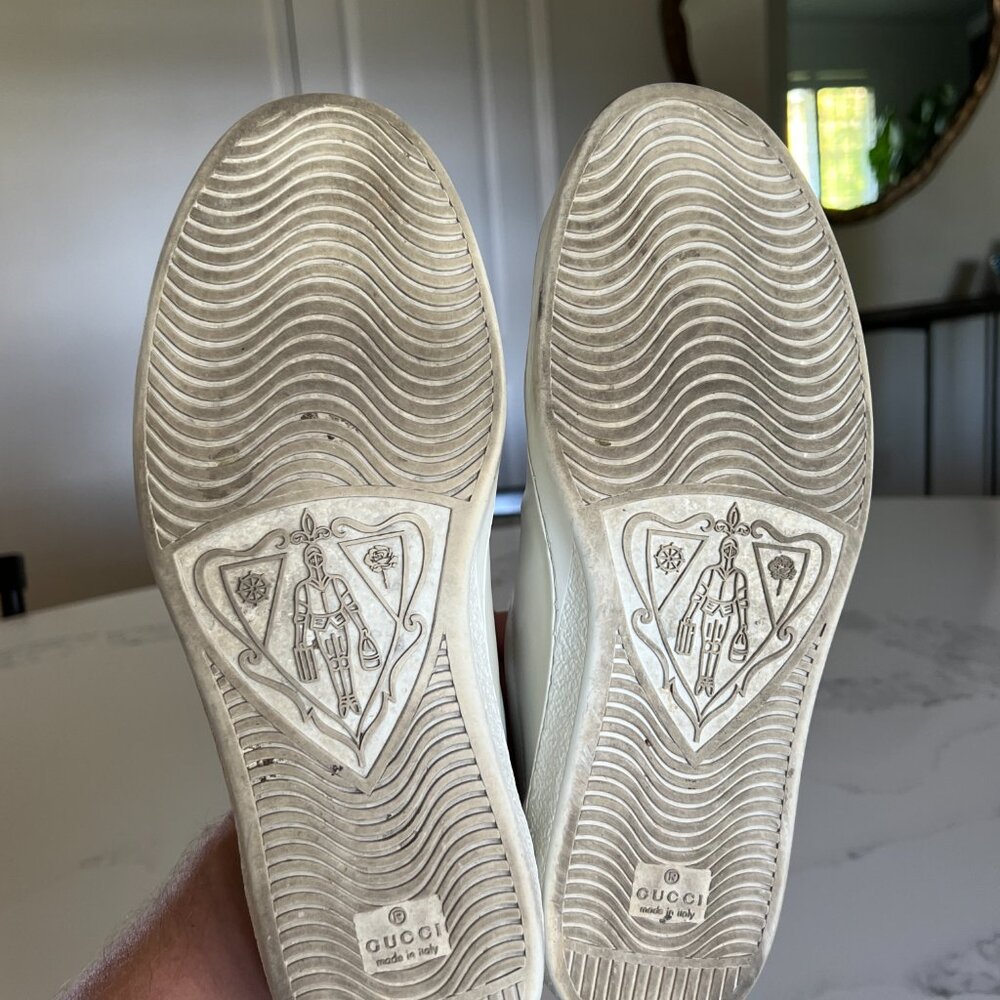Gucci Ace 'Gucci Tennis' Mens Low Top Sneakers White 9 - Picture 7 of 8